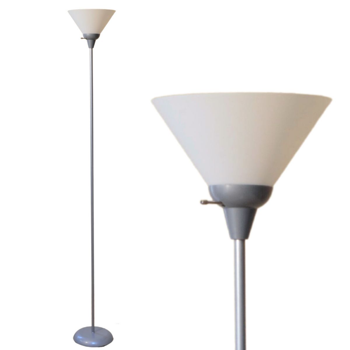 Mary Floor Lamp with White Cone Shade LIGHTACCENTS