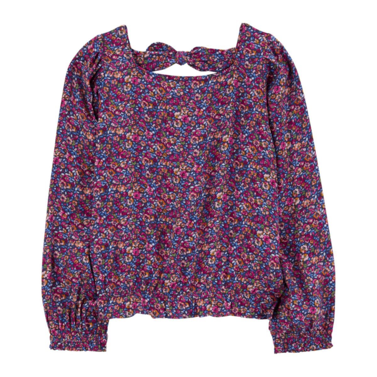 Girls 4-14 Carter's Floral Twill Long Sleeve Top Carter's