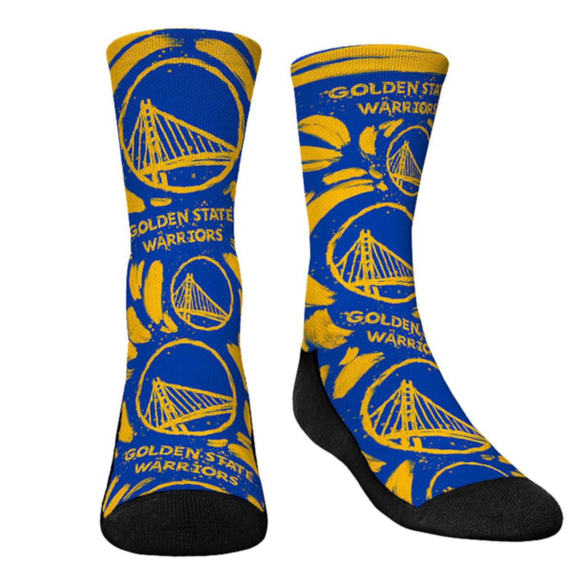 Детские Носки Rock Em Socks Golden State Warriors Allover Logo & Paint Rock Em Socks