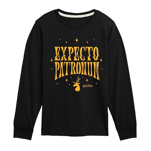 Футболка с длинным рукавом для мальчиков Harry Potter Expecto Patronum, возраст 8-20 лет Harry Potter