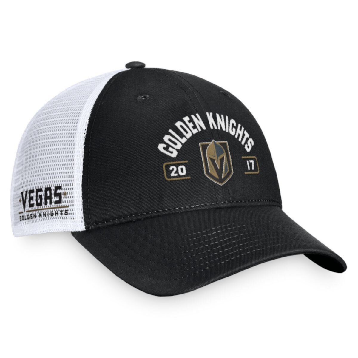 Кепка Fanatics Free Kick Trucker чёрно-белая для мужчин Vegas Golden Knights Fanatics Brands - White Label