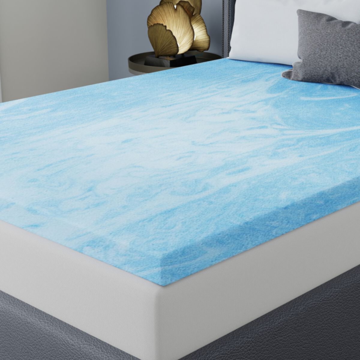 Vibe Gel Swirl 3” Memory Foam Mattress Topper Vibe