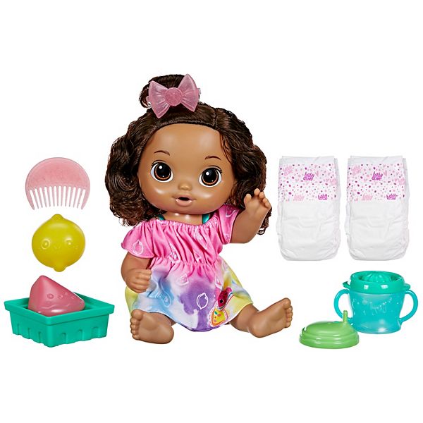 Кукла Baby Alive Lemon Fruity Sips с 2 пластиковыми фруктами и соковыжималкой Baby Alive