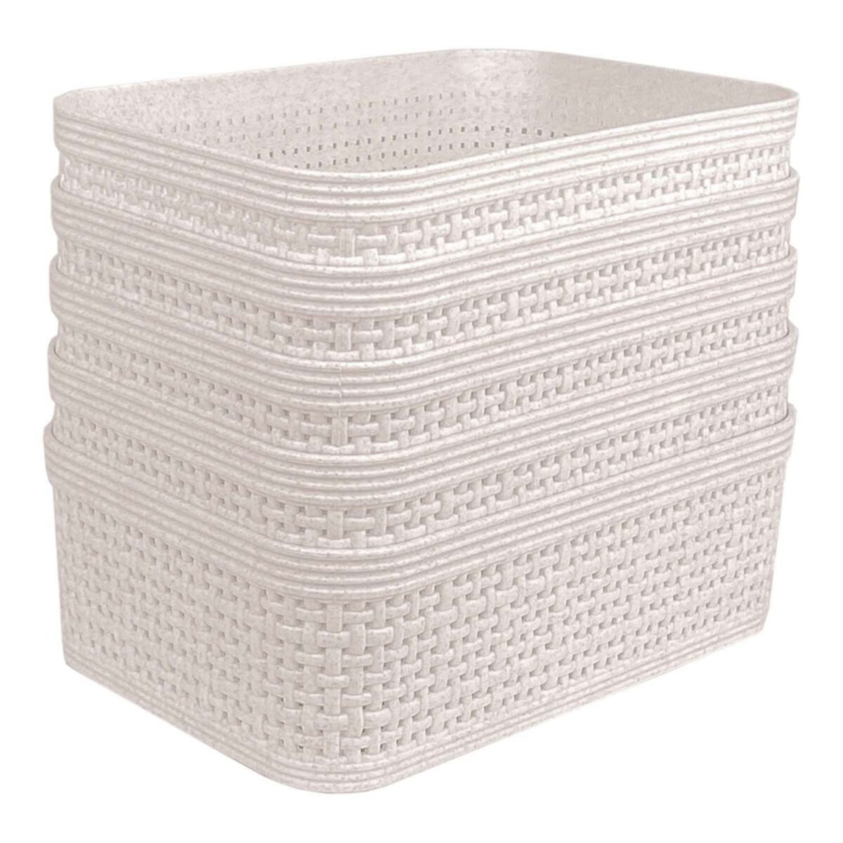 Belle Maison 5-pk. Mini Rectanglur Wheat Straw Bins Belle Maison