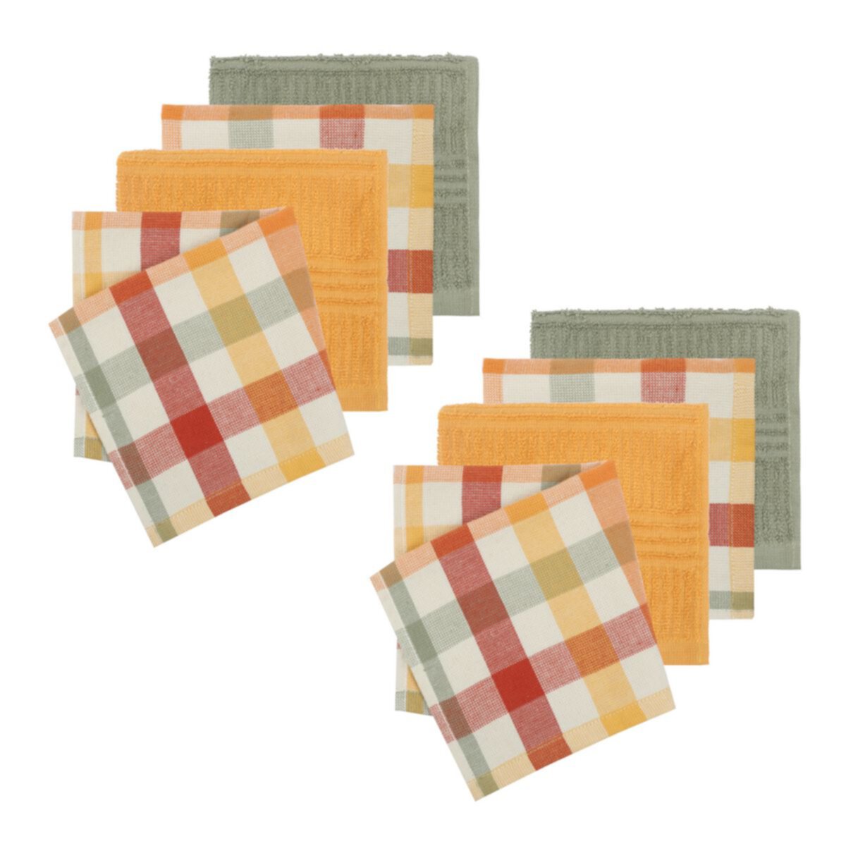 Celebrate Together™ Fall Gingham & Solids 8-Pack Dish Clothes Celebrate Together