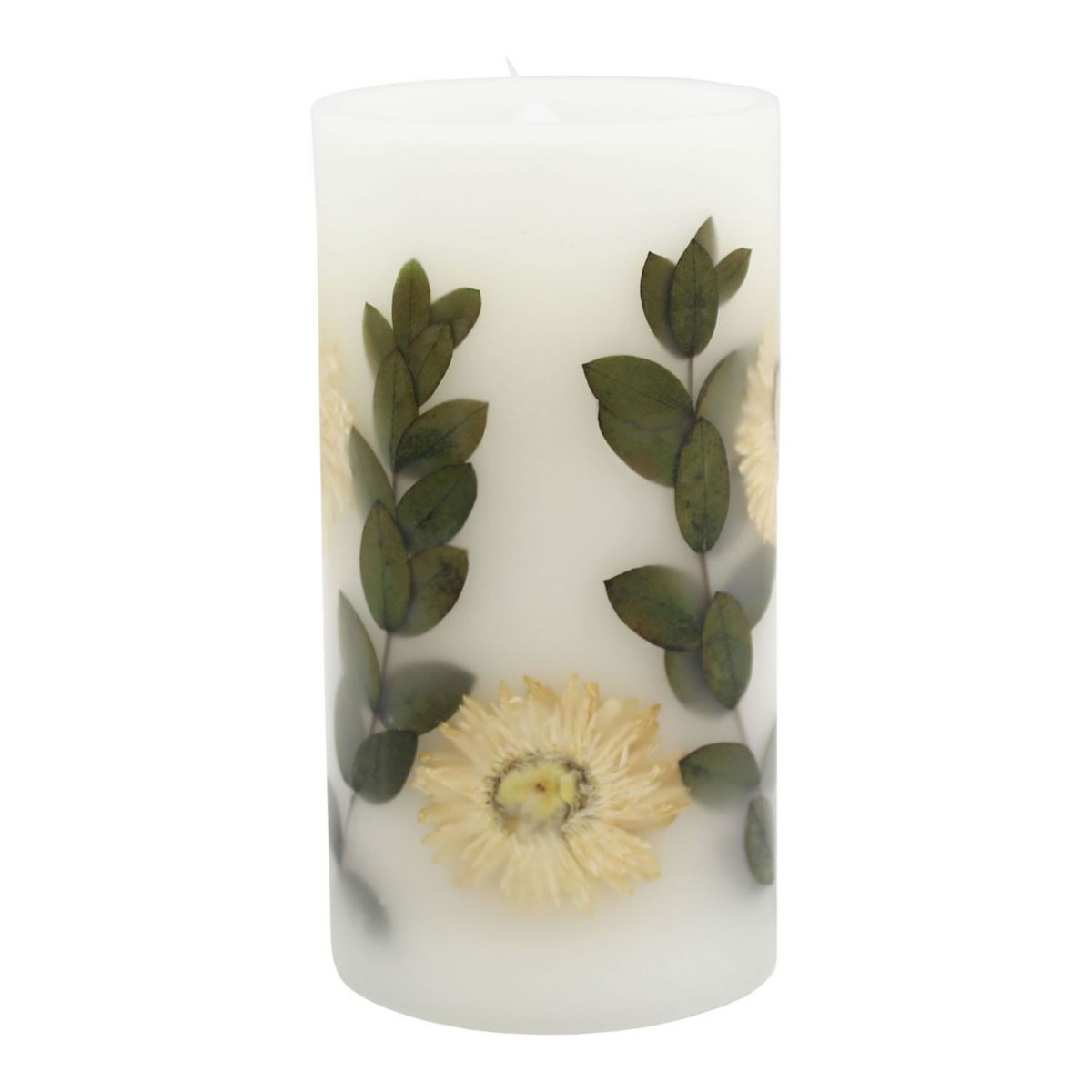 Sonoma Goods For Life® Yellow Dried Floral Large LED Pillar Candle SONOMA