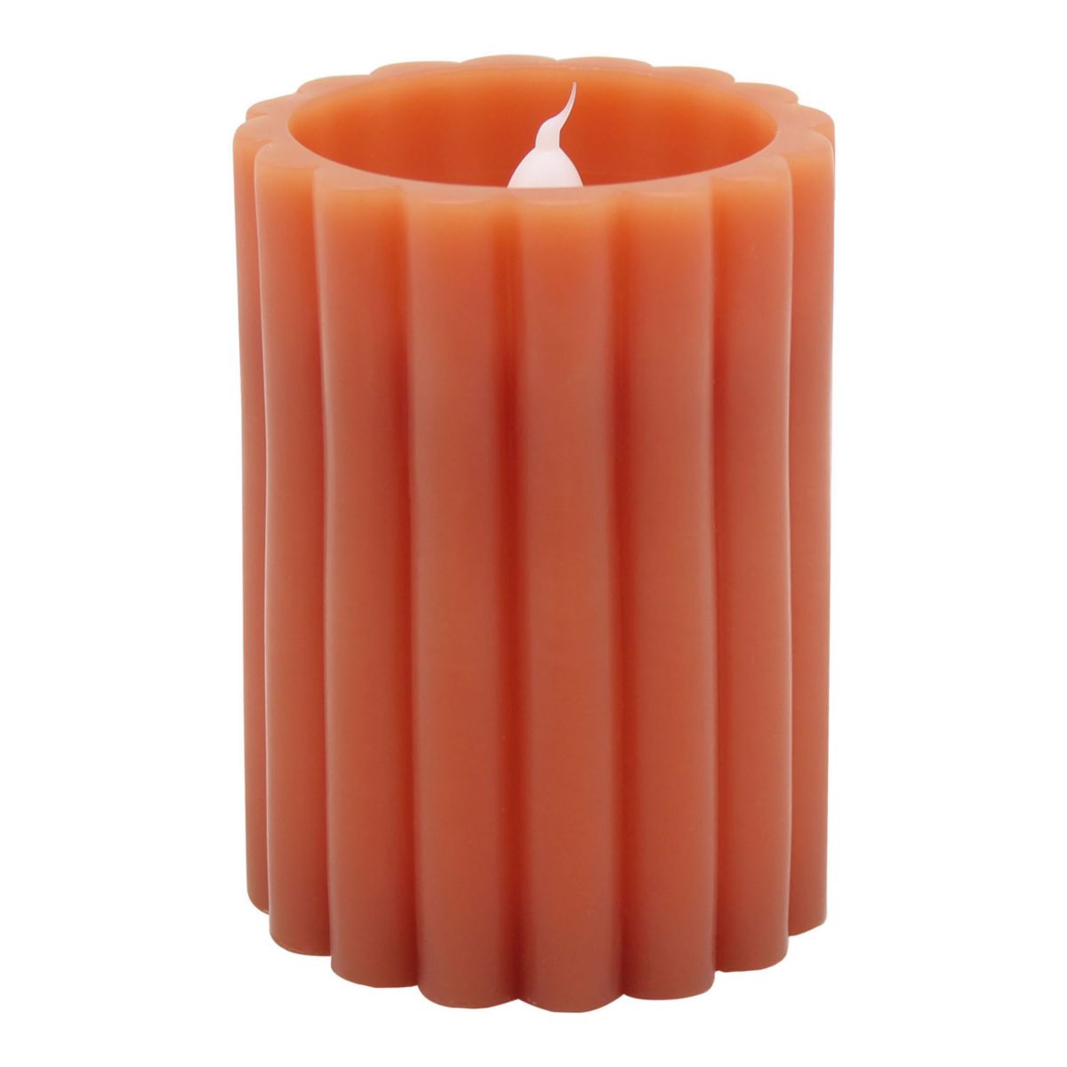 Sonoma Goods For Life® Spice Ribbed Small LED Candle SONOMA