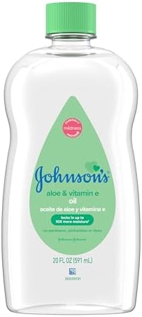 Johnson's Baby Oil, Mineral Oil Enriched with Aloe Vera and Vitamin E, 20 fl. oz Johnson's Baby