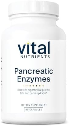 Vital Nutrients Pancreatic Enzymes 1000mg (Full Strength) | Pancreatin Digestion Supplement with Protease, Amylase & Lipase | Digestive Enzymes | Gluten, Dairy, and Soy Free | 90 Capsules (Капсулы) Vital Nutrients