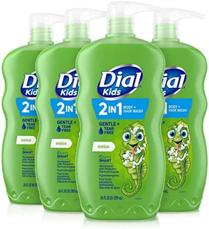 Dial Kids 3-in-1 Body+Hair+Bubble Bath, Lavender Scent, 24 fl oz (Pack of 4) Dial