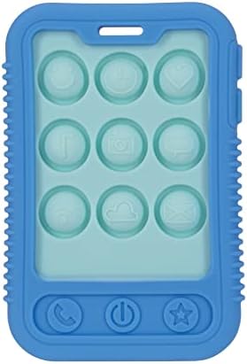 Прорезыватель NUBY Giggle Bytes Sensory Popper Cellphone, 3 месяца и старше, Аква NUBY