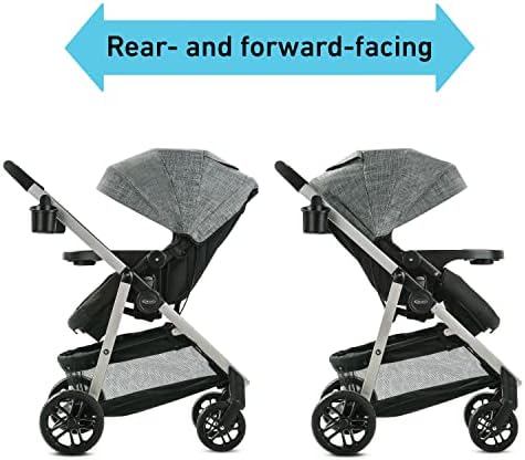 Стандартная коляска Graco Redmond Modes Pramette, 3-в-1 конвертируемая: переноска для автокресла, коляска для малыша до коляски для детей с обратимым сиденьем и складыванием одной рукой Graco