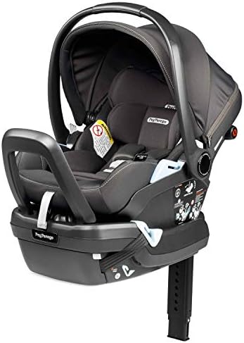 Автокресло для новорожденных Peg Perego Primo Viaggio 4-35 Lounge - Регулируемое, указывающее назад, с основанием и защитой от обратного удара - для детей от 4 до 35 фунтов - Сделано в Италии - Mon Amour (Розовый и Бежевая) Peg Perego