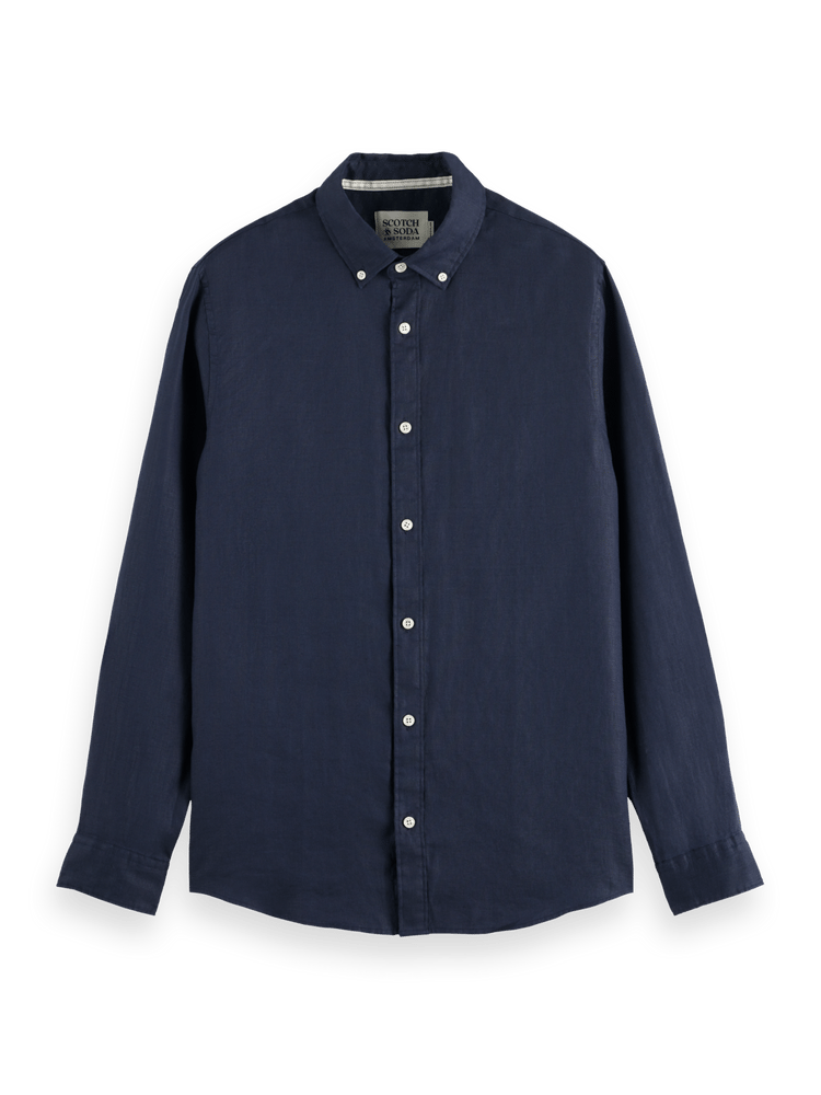 Льняная рубашка Scotch & Soda Essentials, 100% лен, стирка при 30 градусах Scotch & Soda