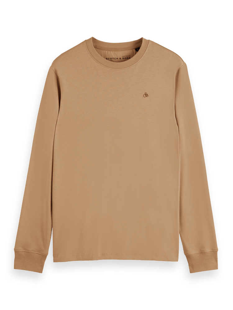 Essentials — Regular-Fit Logo Long Sleeve T-Shirt Scotch & Soda