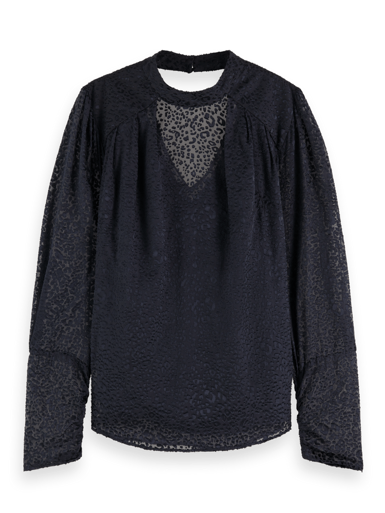 Женская Блузка Scotch & Soda Mock Neck Mini с Задним Открытым Дизайном Scotch & Soda