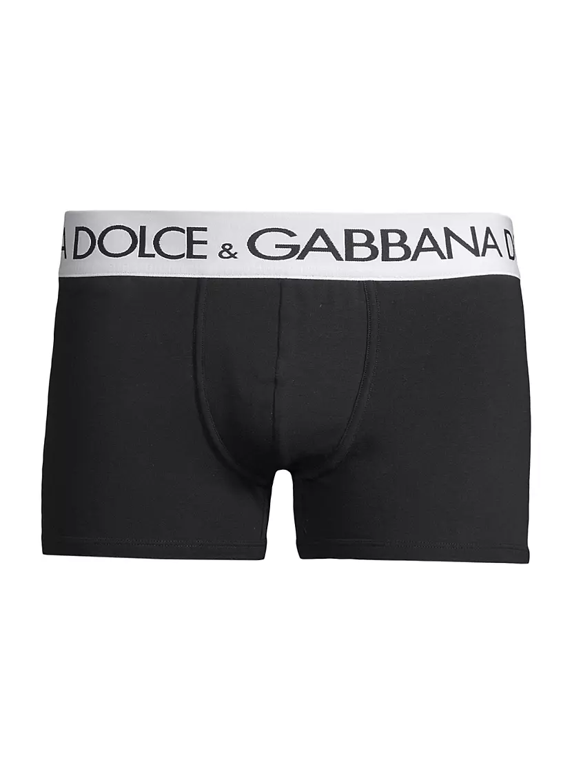 Боксеры Dolce & Gabbana из стрейчевого хлопка с эластичным логотипом Dolce & Gabbana