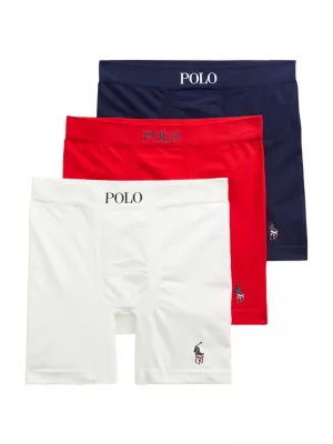 Мужские Трусы Polo Ralph Lauren 3-Pack Логотип Polo Ralph Lauren