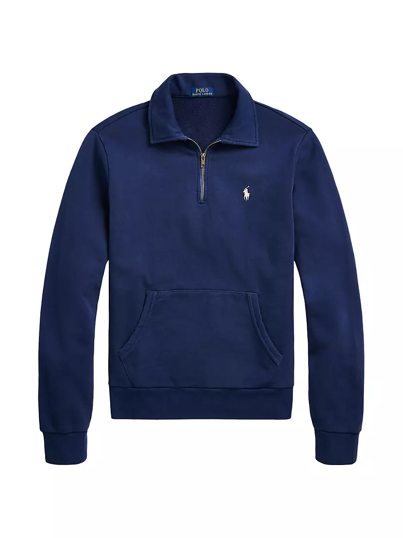 Пуловер с половинной застежкой из хлопка терри от Polo Ralph Lauren Polo Ralph Lauren