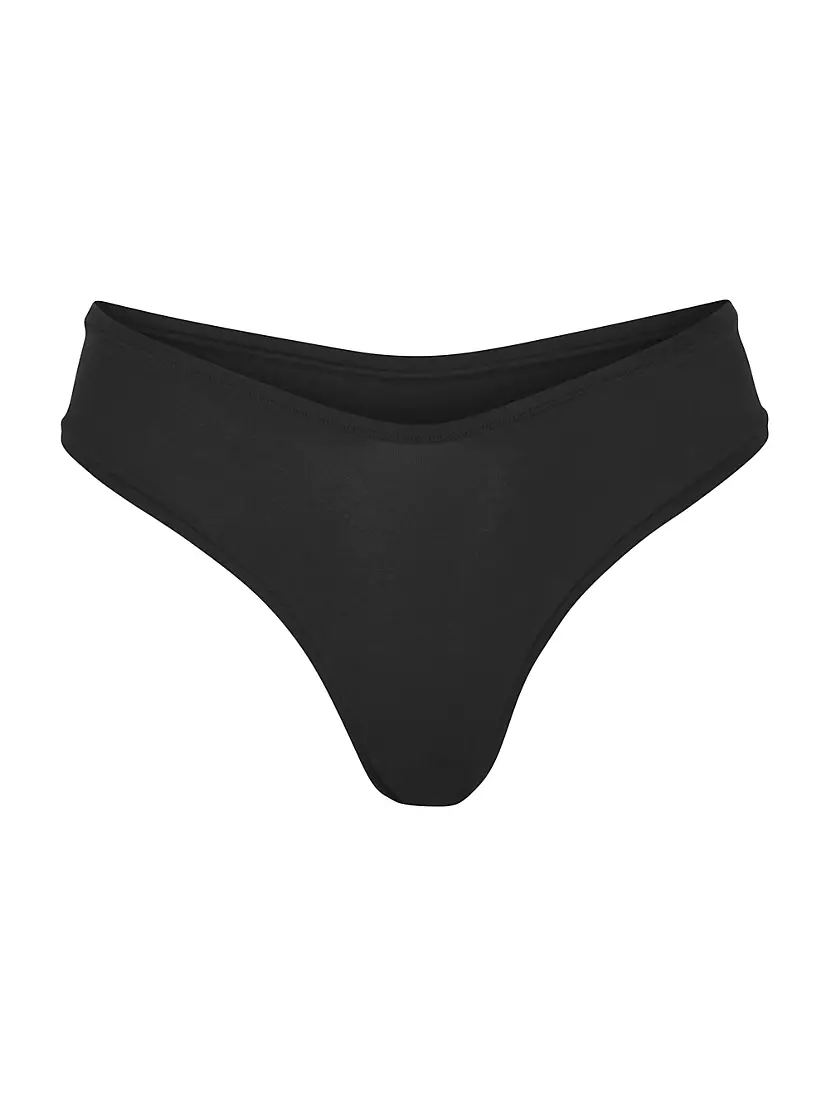 Женские Трусы SKIMS Cotton Jersey Dipped Thong Skims