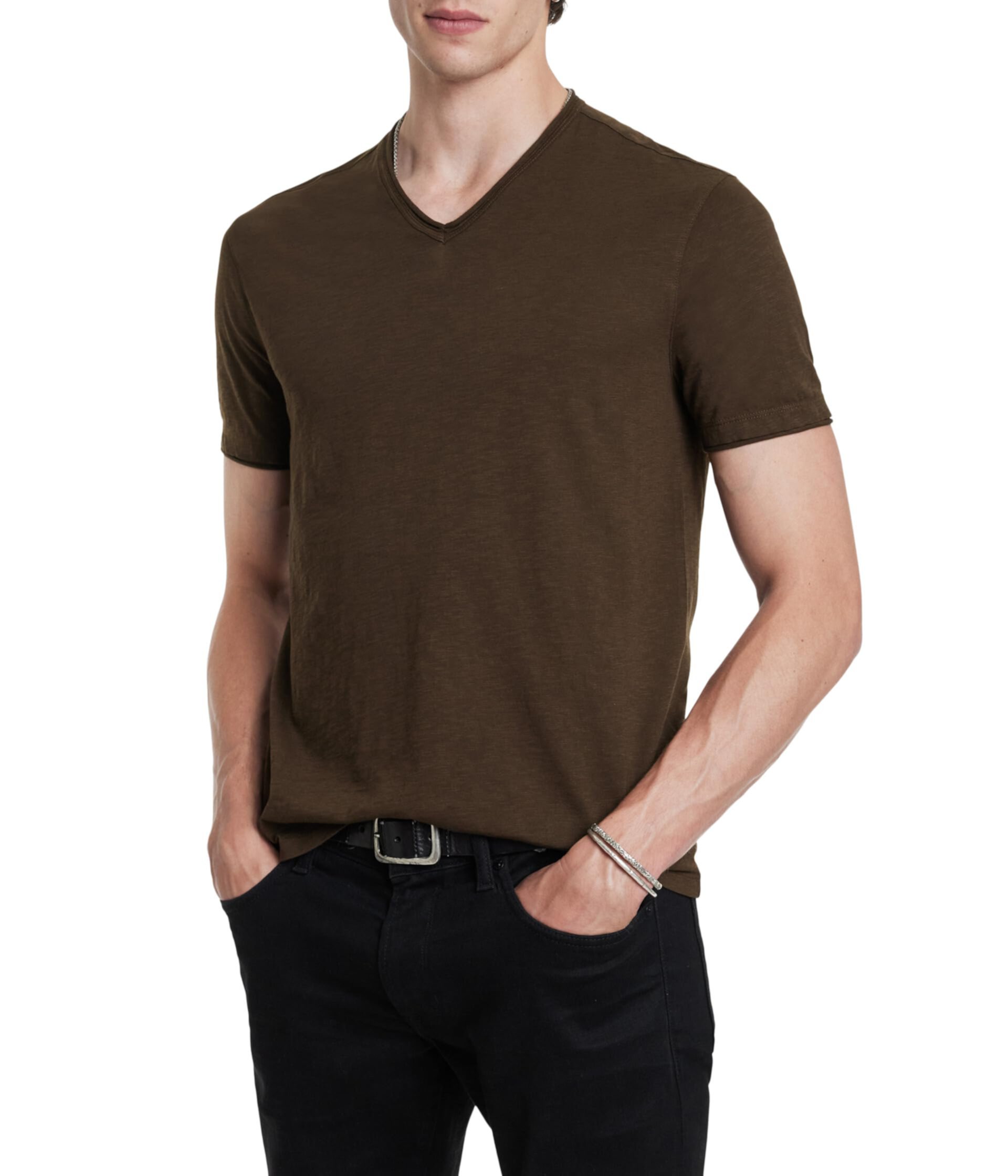 Мужская Футболка John Varvatos Miles V-Neck K3595W24 John Varvatos