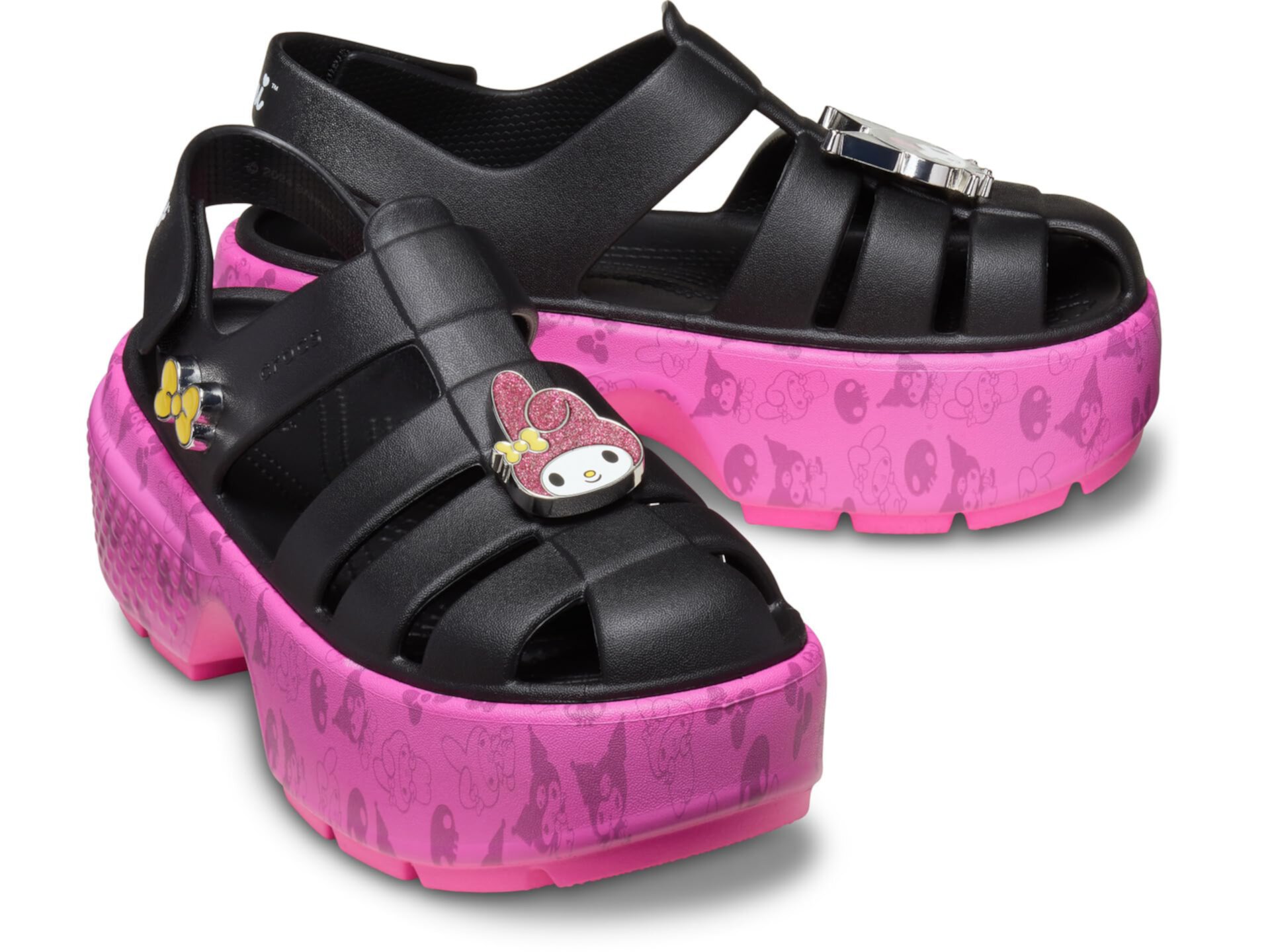  Сандалии на плоской подошве Crocs Sanrio My Melody / Kuromi Stomp Crocs