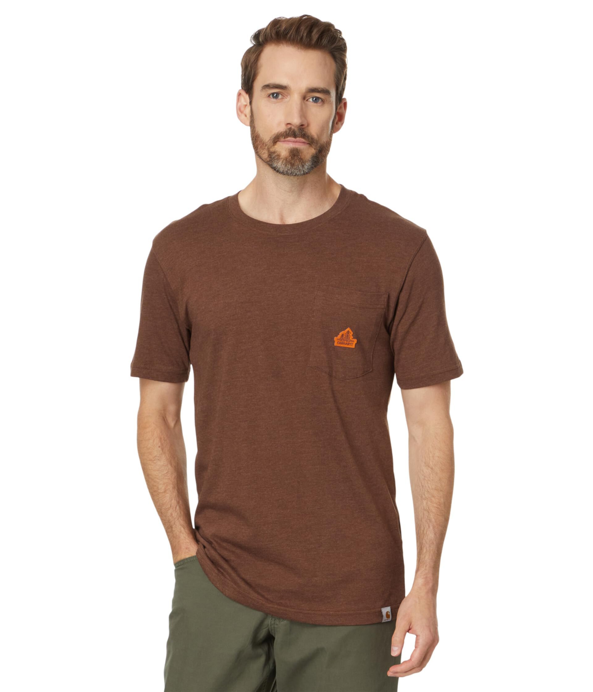 Мужская Футболка Carhartt Relaxed Fit Lightweight Short-Sleeve Pocket Tree Graphic Carhartt