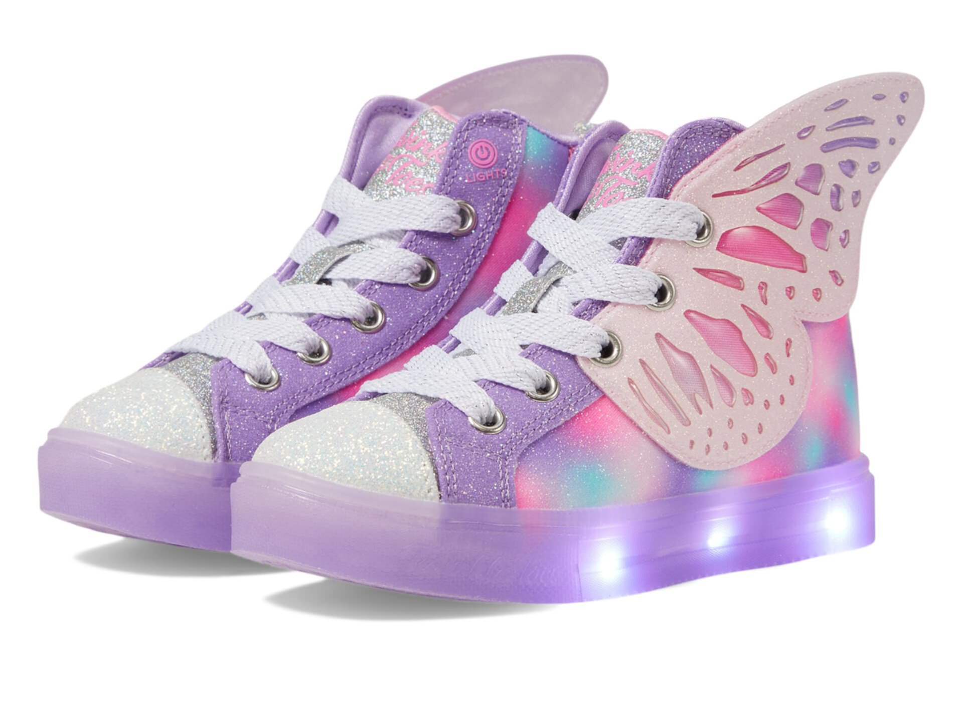 Детские кроссовки SKECHERS Twinkle Sparks 314705L с боковой молнией и светящимися элементами Skechers Kids