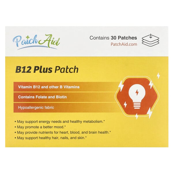 B12 Plus Patch, 30 Patches PatchAid