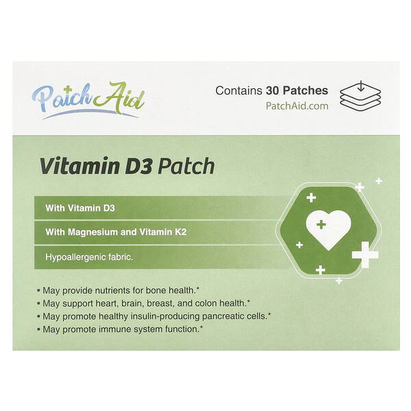 Vitamin D3 Patch, 30 Patches PatchAid