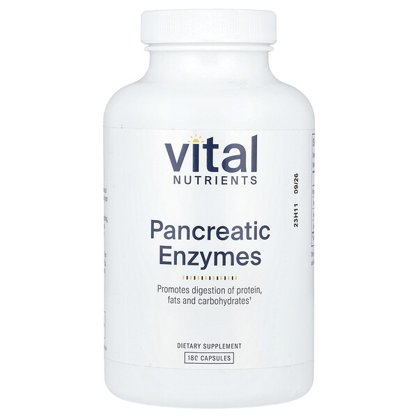 Pancreatic Enzymes , 180 Capsules (Капсулы) Vital Nutrients