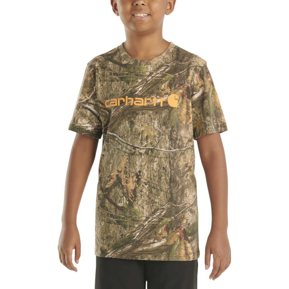 Детская Футболка Carhartt Camo Логотип Carhartt