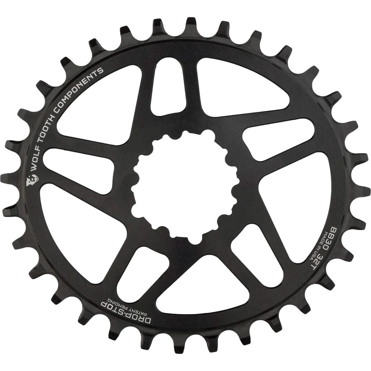 Звезда для велосипеда Wolf Tooth Components Drop Stop PowerTrac SRAM Direct Mount Oval - BB30 Wolf Tooth Components