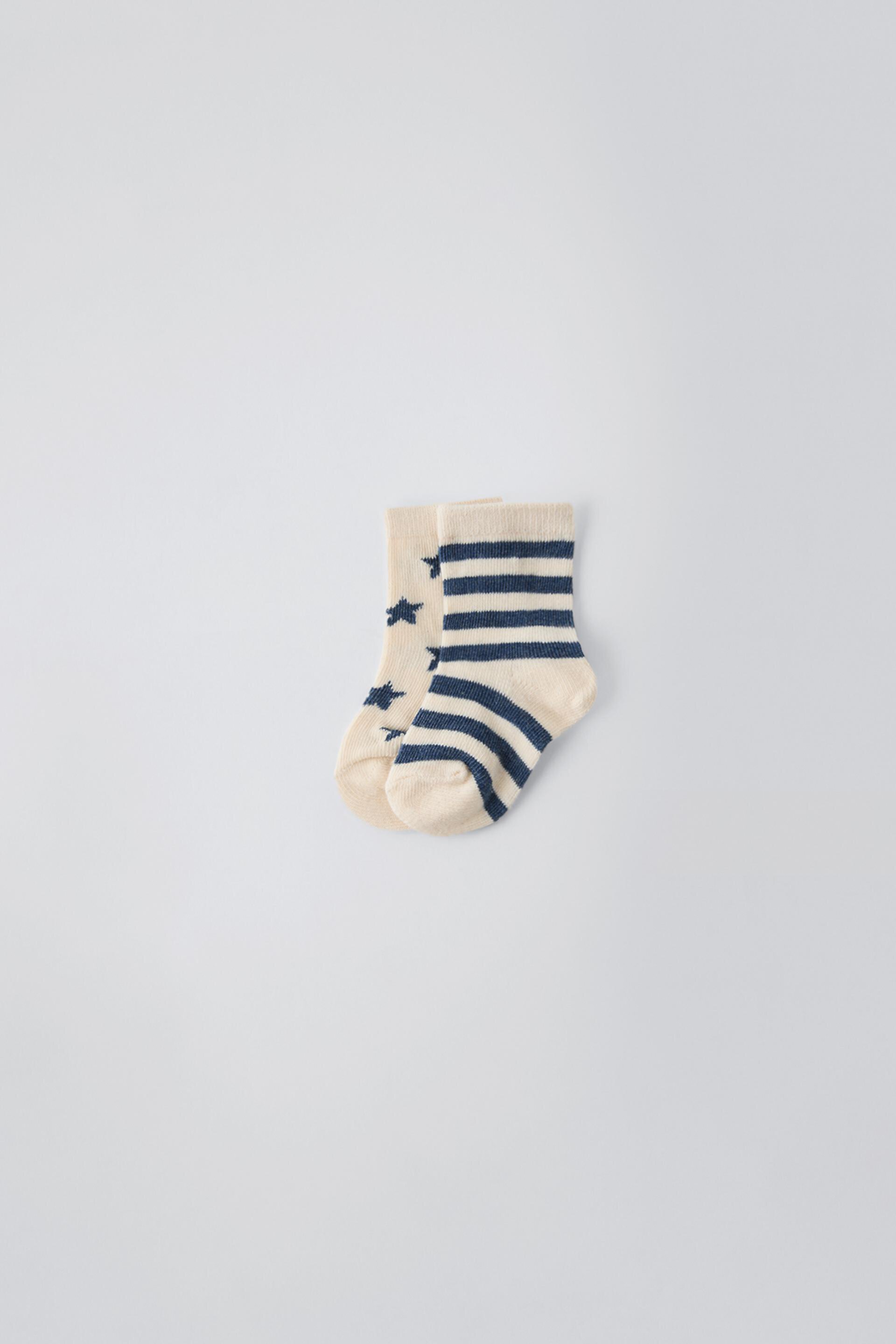 TWO-PACK OF STRIPES AND STARS SOCKS ZARA