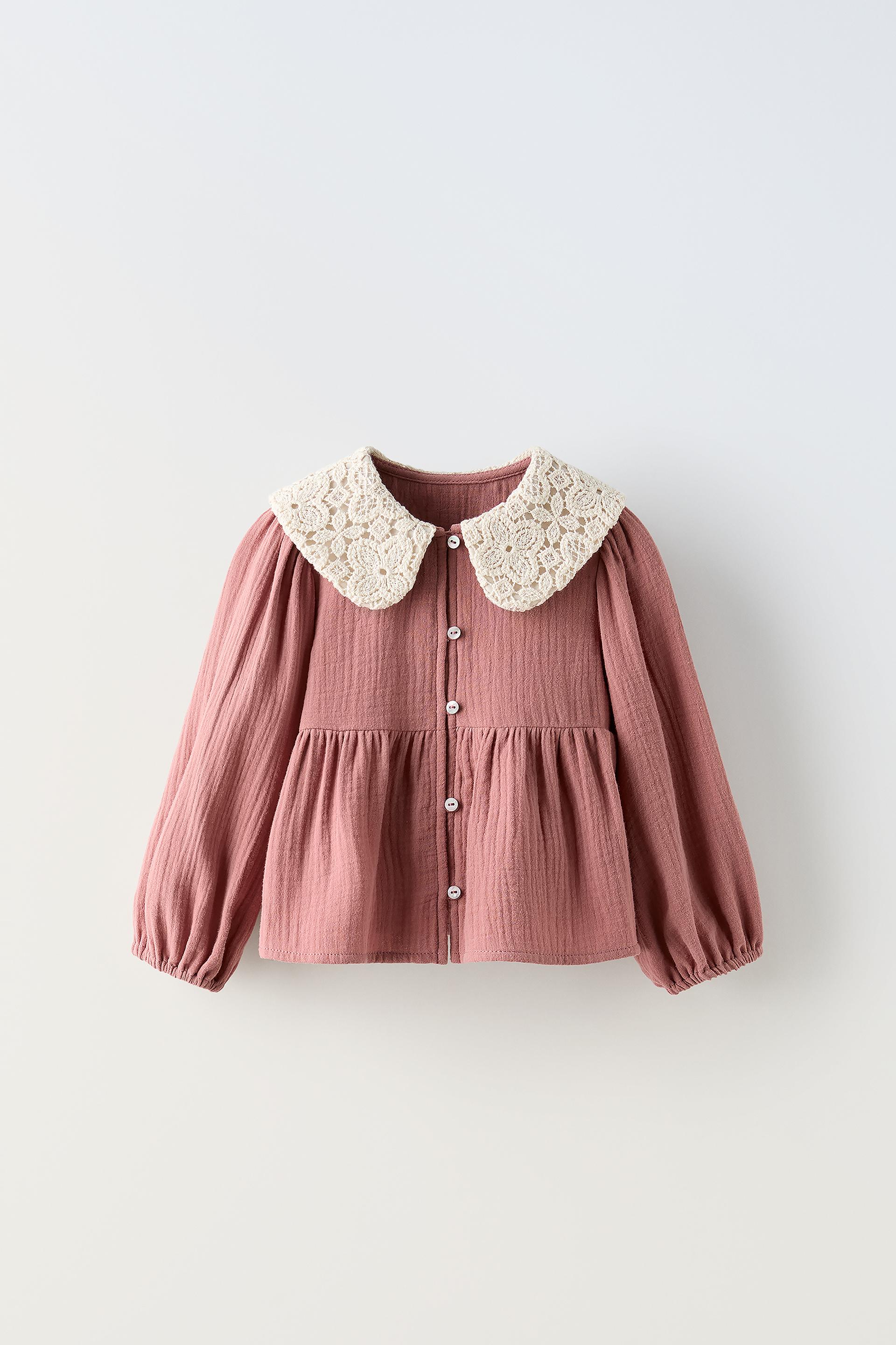 CROCHET COLLAR SHIRT ZARA