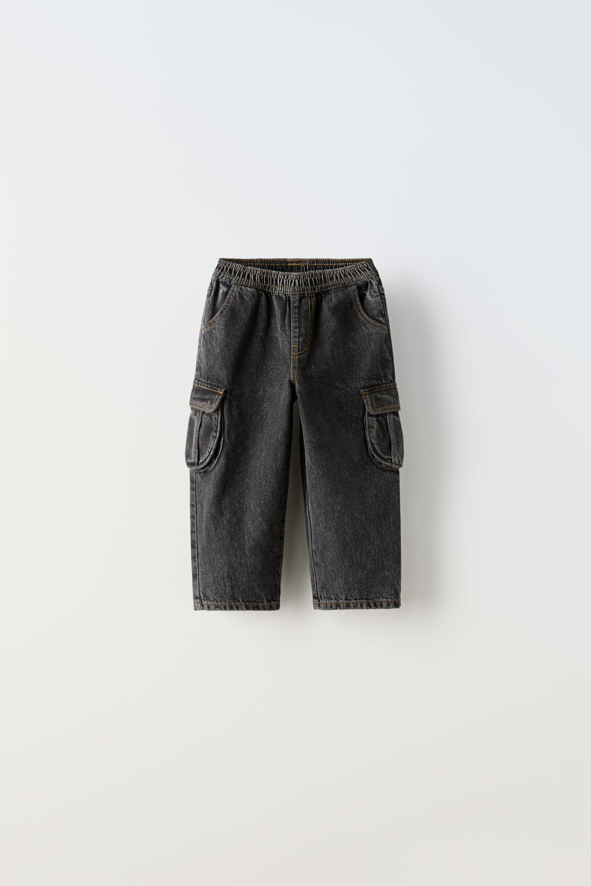 DENIM CARGO PANTS ZARA