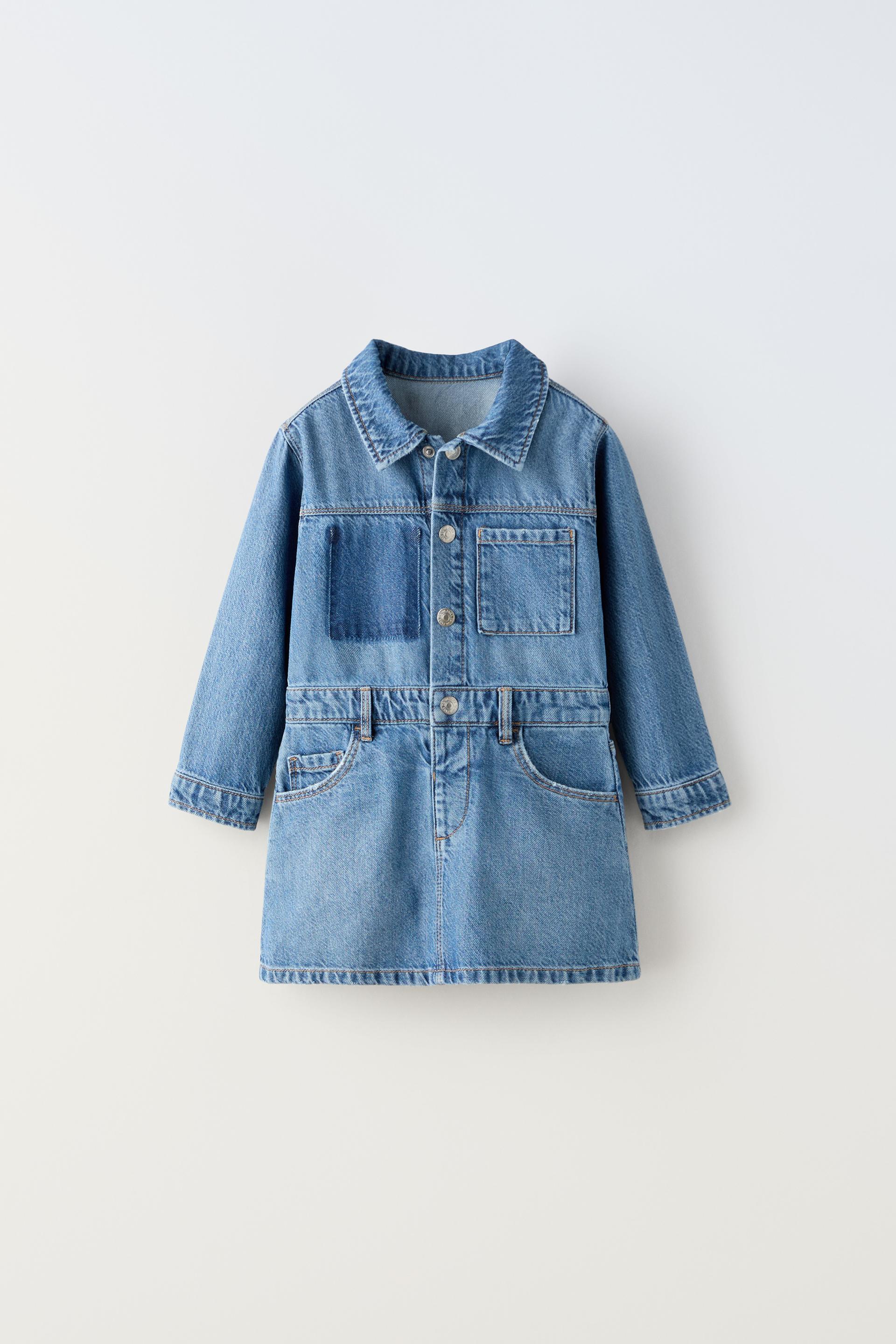 DENIM DRESS WITH POCKETS ZARA