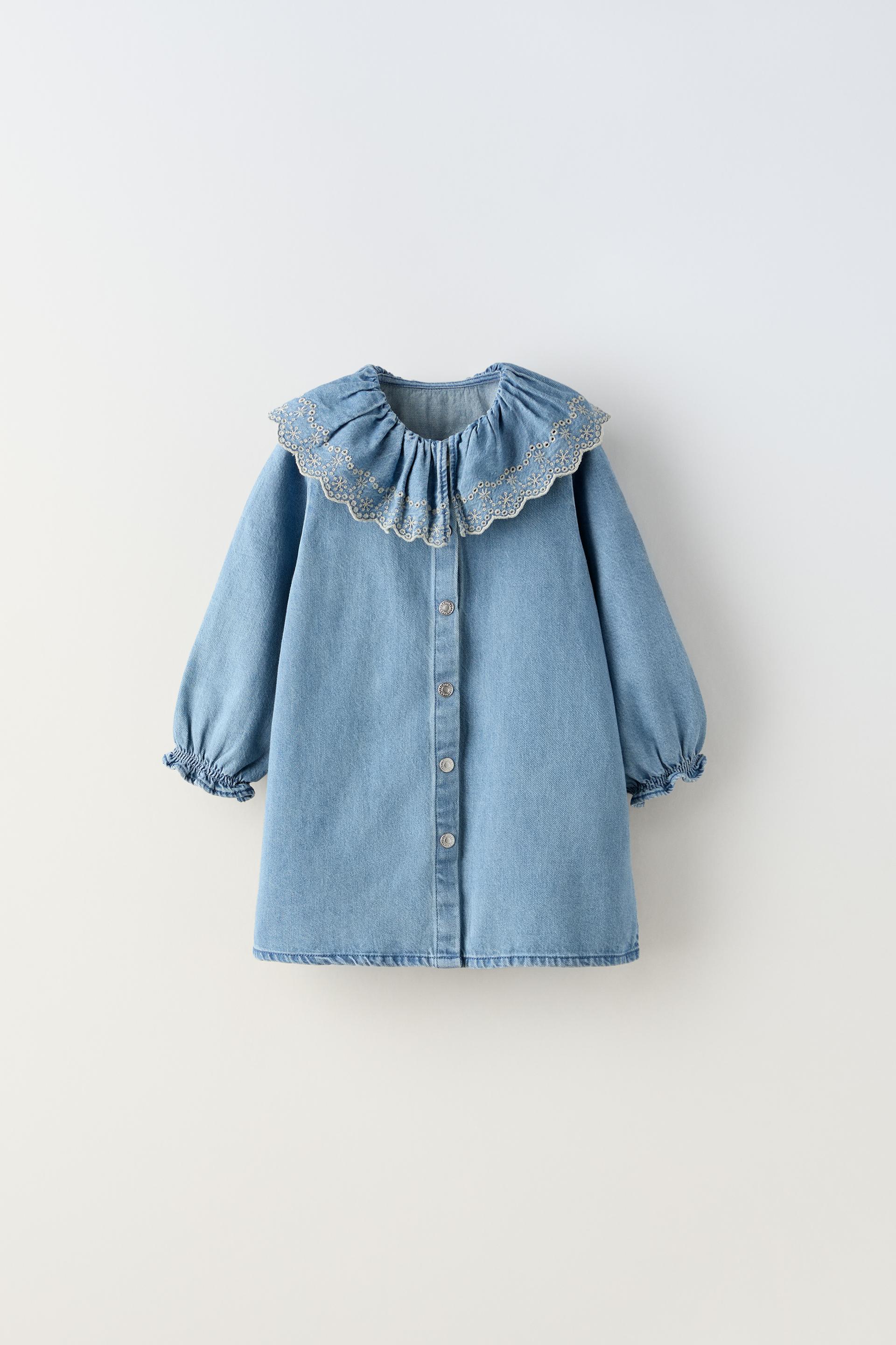 DENIM EMBROIDERED DRESS ZARA