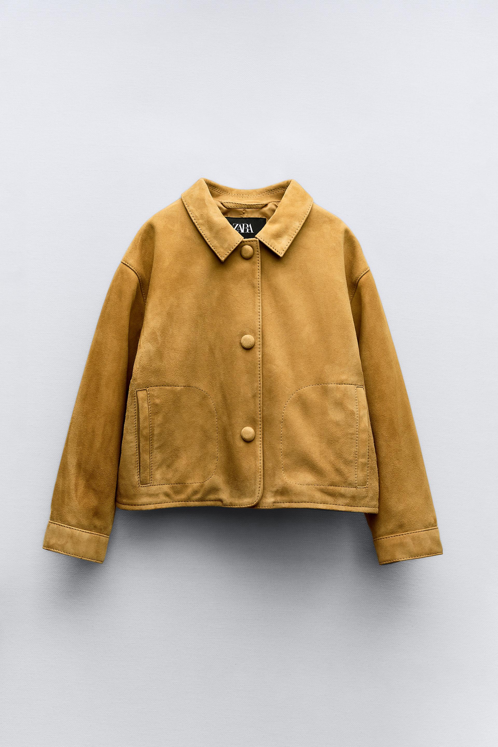 SUEDE LEATHER JACKET ZARA