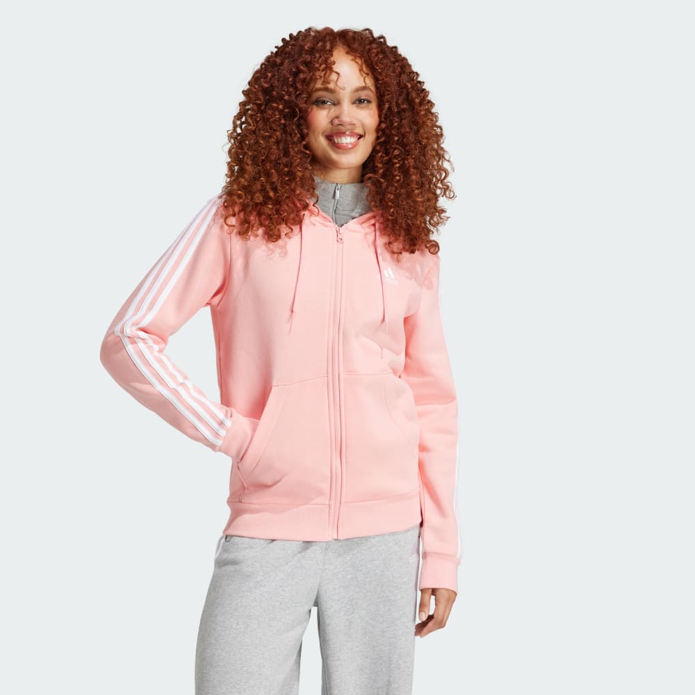 Женская Толстовка Adidas Essentials 3-Stripes Full-Zip Fleece Adidas