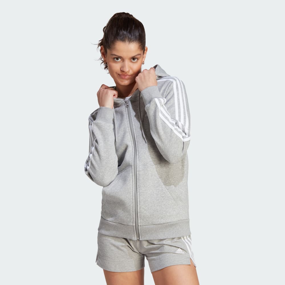 Женская Толстовка Adidas Essentials 3-Stripes Full-Zip Fleece Adidas