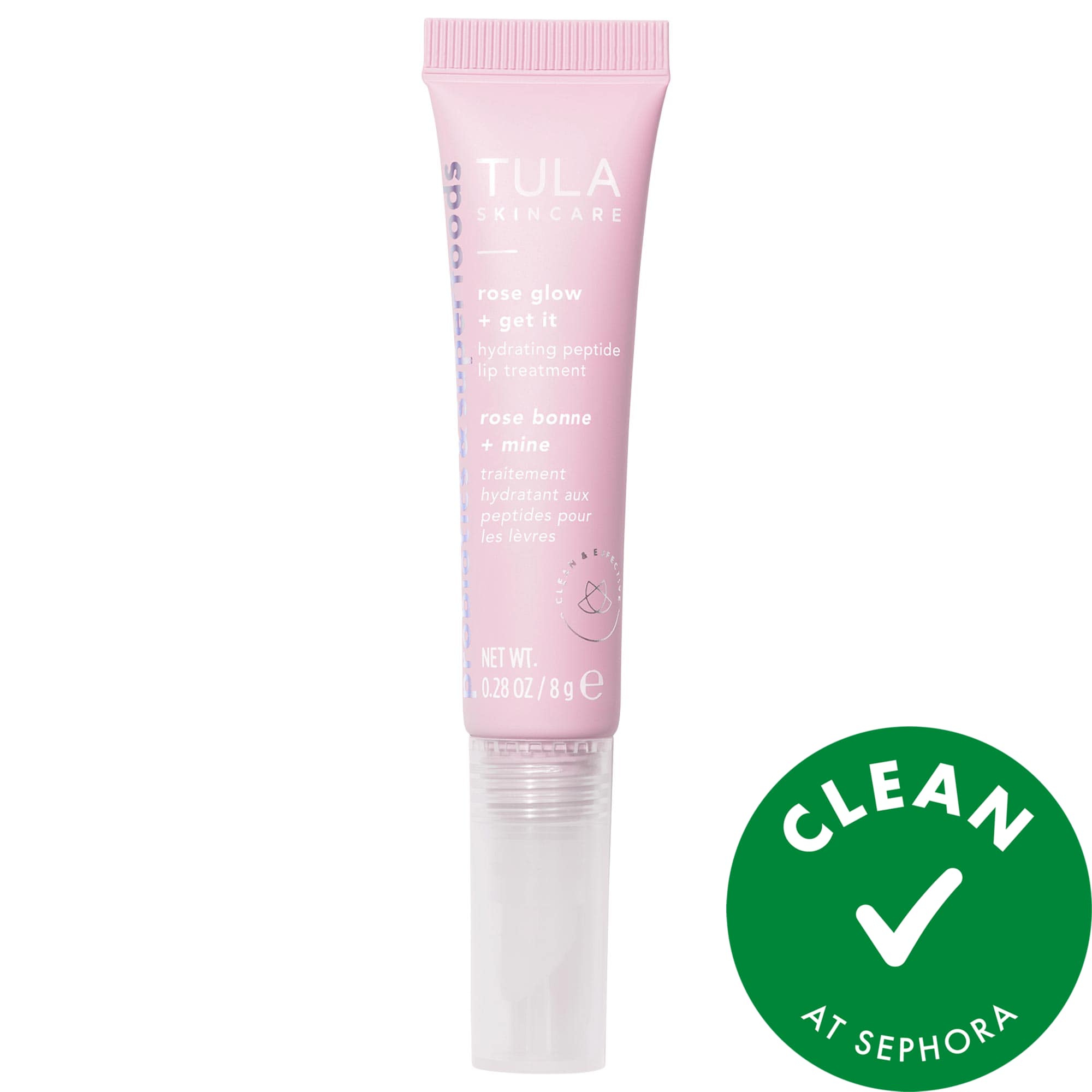 Rose Glow + Get It Hydrating Peptide Lip Treatment TULA Skincare