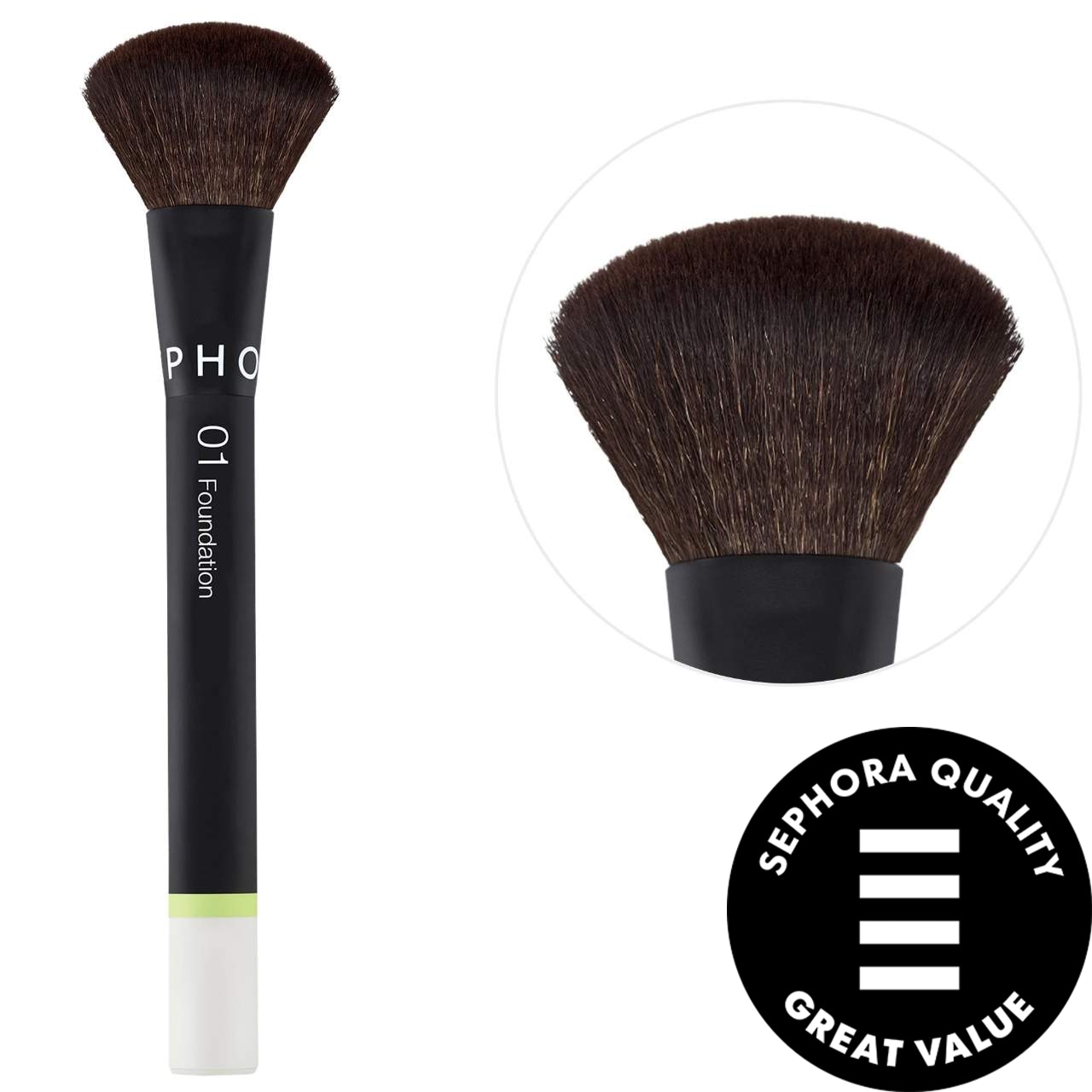 Кисть для тонального крема Essential Brush - 01, среднее покрытие, синтетические ворсы Sephora Collection