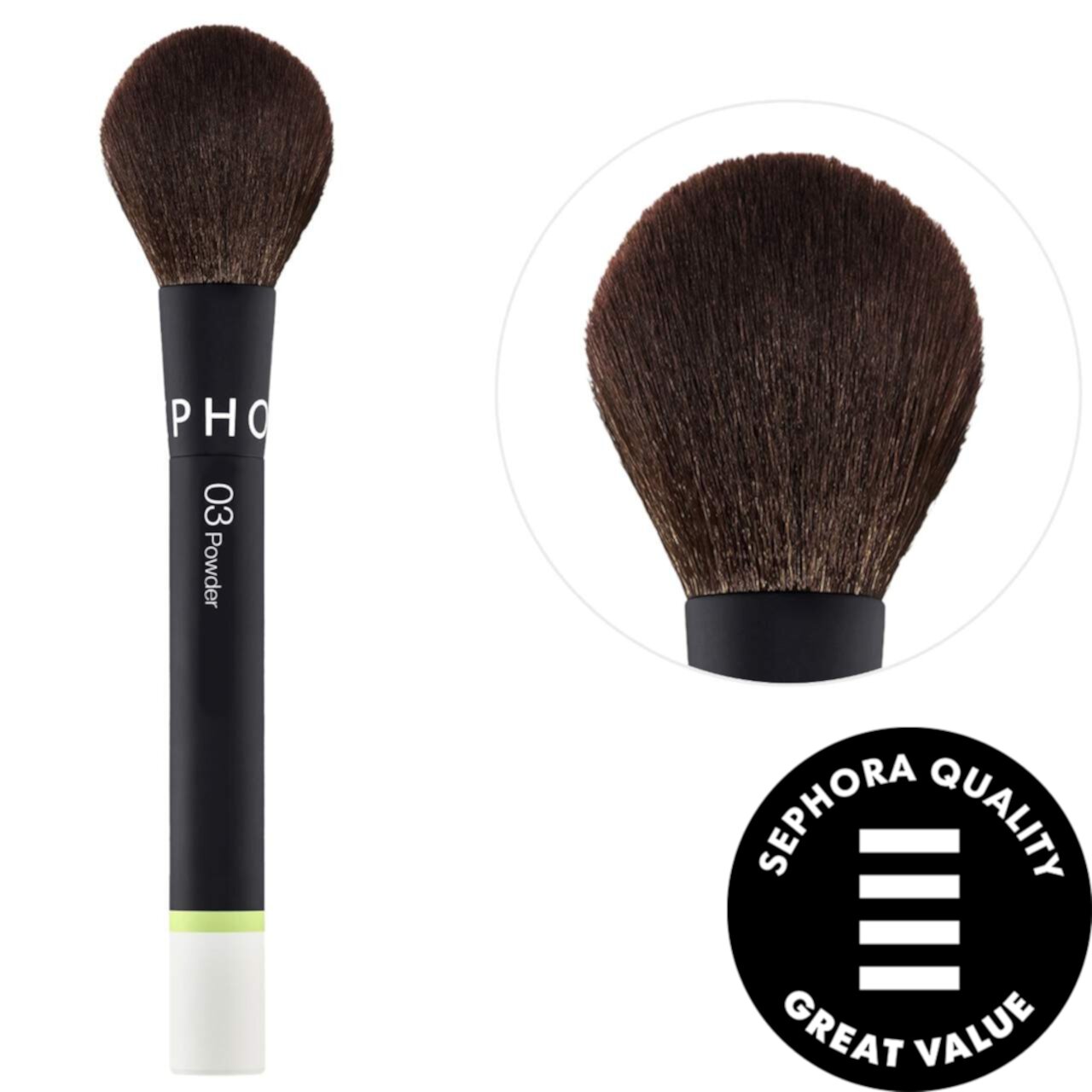 Универсальная кисть для пудры Essential Brush - 03, с синтетическими щетинками Sephora Collection