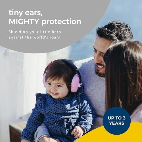 Banz Bubzee Baby Ear Defenders 0-2 Years - Loud Noise Canceling Baby Headphones & Toddler Ear Muffs, Size Adjustable Banz