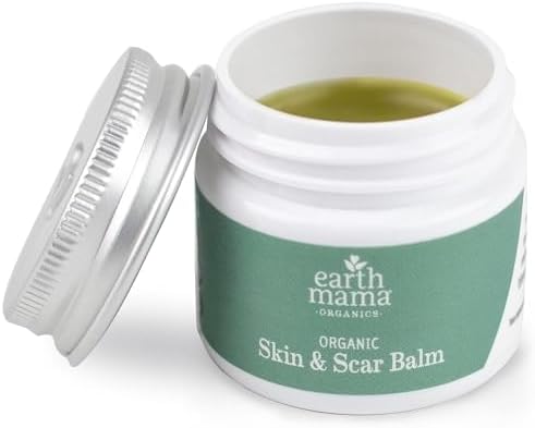 Earth Mama Organic Skin & Scar Balm | Surgical Wound & C-Section Recovery Skin Care, Pregnancy Stretch Mark Scar Treatment with Tamanu Oil & Gotu Kola (2-Pack) Earth Mama