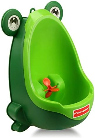 Cute Frog Potty Training Urinal for Boys with Funny Aiming Target - Blackish Green FORYEE