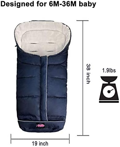 Go 3 Seasons Universal Stroller Footmuff, Warm Winter Stroller Bunting Bag for Toddler, Waterproof Stroller Sleeping Bag, Anti-Slip Height Adjustable,Toddler Stroller Winter Blanket Funlife