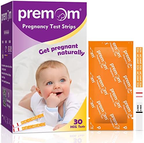 Premom Pregnancy Test Strips- 30 Pack Early Detection Pregnancy Test Kit Powered by Premom Ovulation Predictor iOS and Android APP Premom