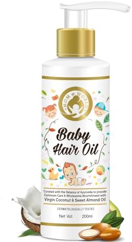 Mom & World Baby Hair Oil With Organic And Coldpressed Natural Oil For Kids, 200ml Mom & World